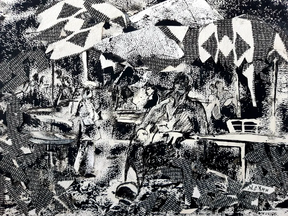 Moulin rose, autre vue des jardins sur la seine