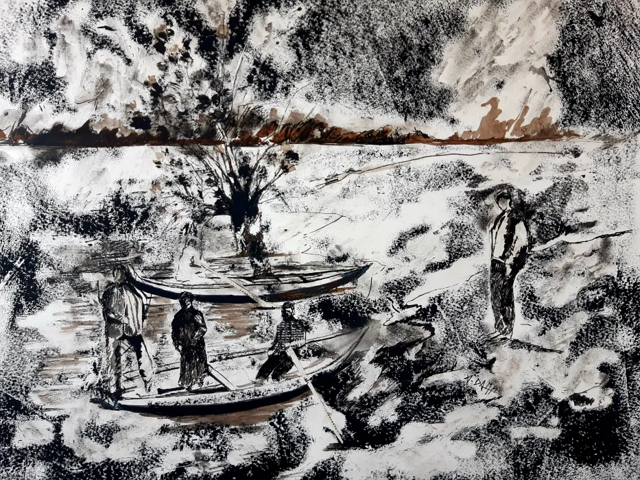 Les bords de seine embarquement en famille